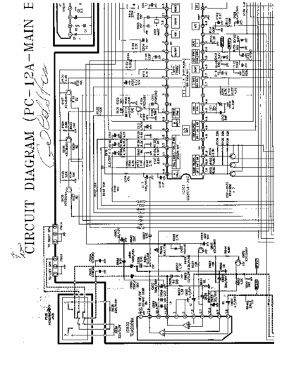 Goldstar CBT-2876 GOLDSTAR CBT-2876X
CHASSIS PC12A Color Television Circuit Diagram